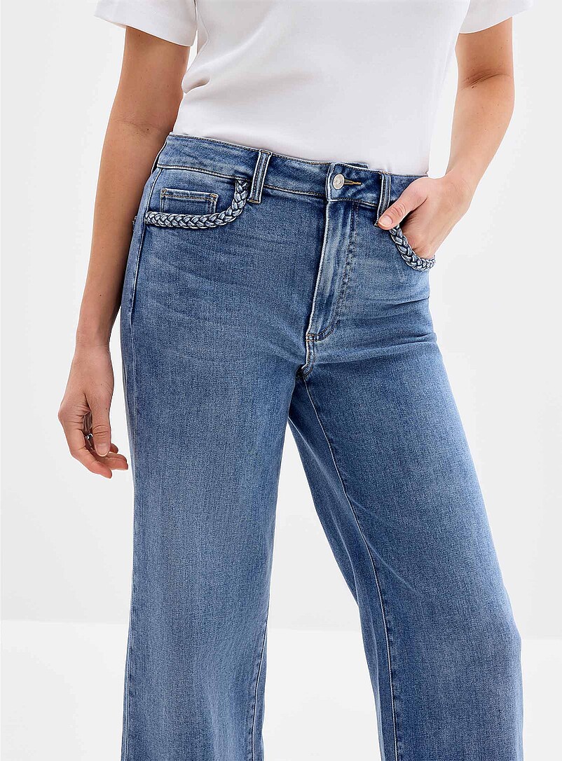Anessa braided-pocket jean Fit: Wide leg, high rise product image 2