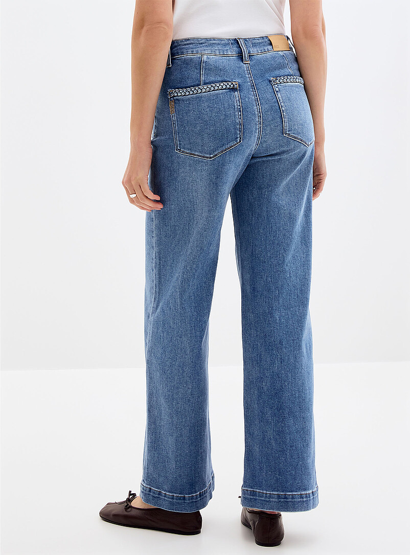 Anessa braided-pocket jean Fit: Wide leg, high rise product image 3