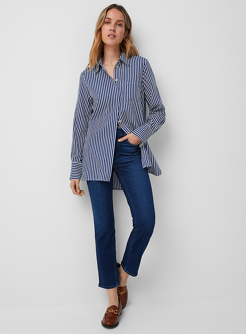 Cindy dark blue jean Fit: Straight leg, high rise product image (primary)