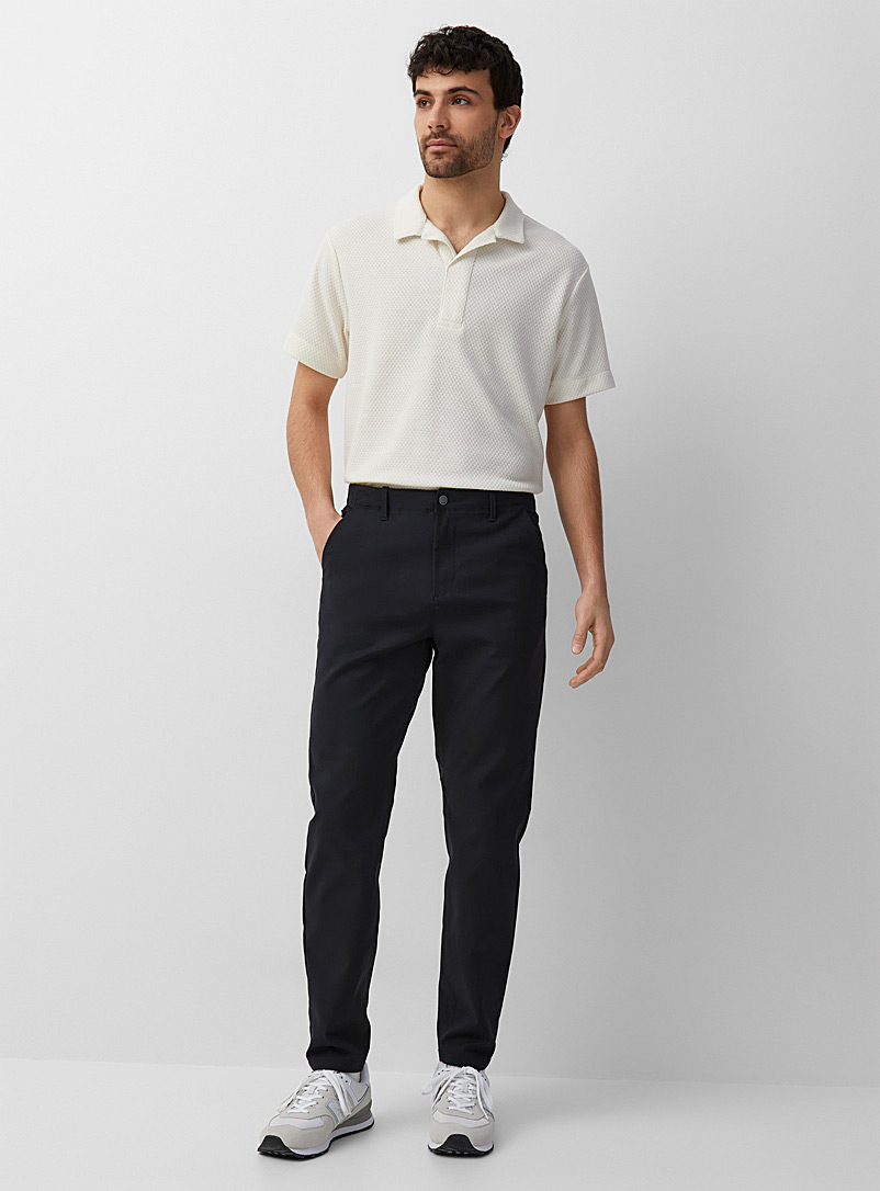 DUER Black Flex stretch pant Tapered fit for men