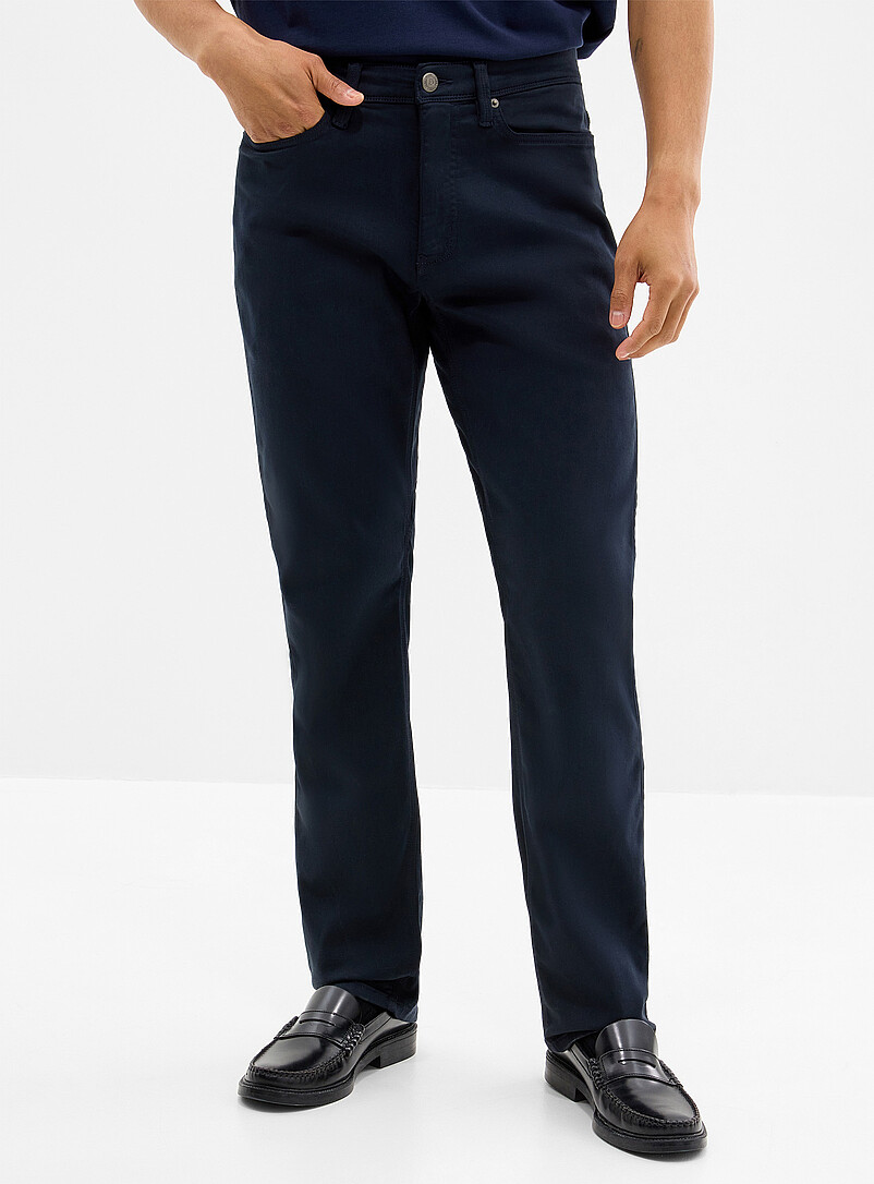 DUER: Le pantalon 5 poches No Sweat <b>Coupe droite</b> Bleu marine - Bleu nuit pour homme