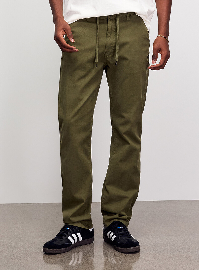 DUER: Le pantalon Live Lite Traveller <b>Coupe droite</b> Vert pour homme