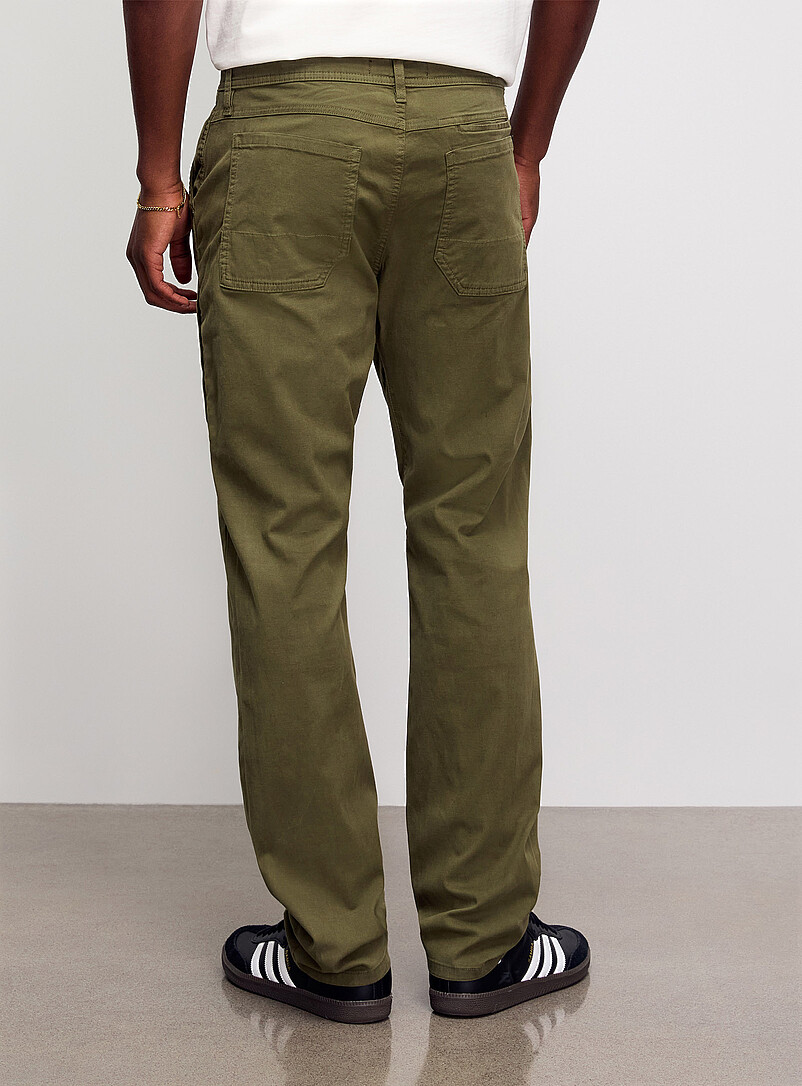 DUER: Le pantalon Live Lite Traveller <b>Coupe droite</b> Vert pour homme
