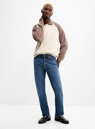 DUER Blue Fleece-lined Tech blue jean <b>Straight fit</b> for men