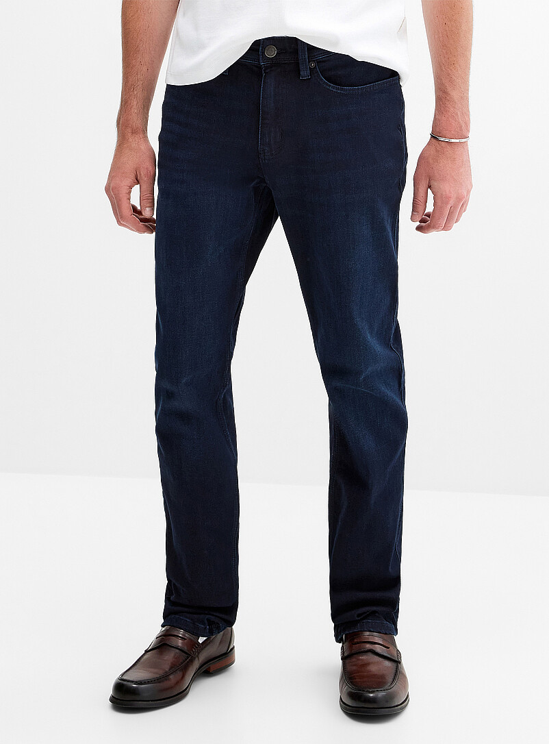 Performance deep-indigo jean Straight, slim fit product image 2