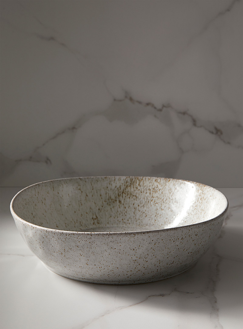 Ladelle Patterned Grey Artisanal touch porcelain serving bowl