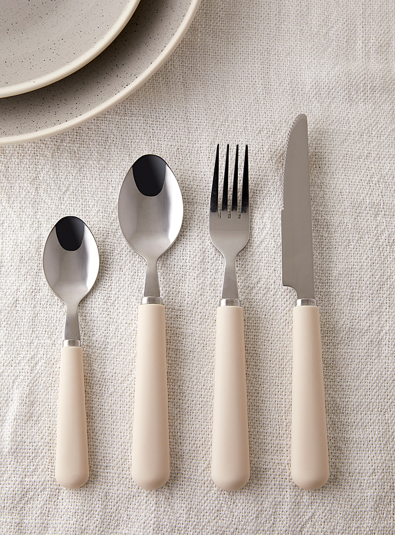 Simons Maison Ivory White Matte finish utensils 16-piece set