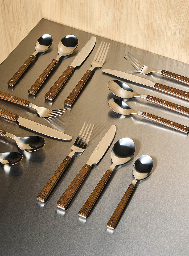 Simons Maison: Les ustensiles effet bois Ensemble de 16 Assorti