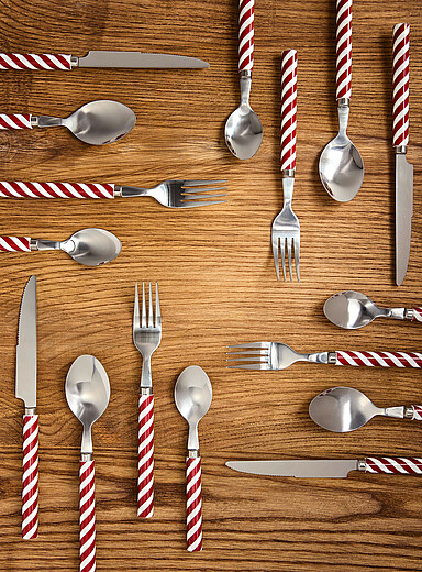Candy cane utensils Set of 16 <b>Christmas Collection</b>