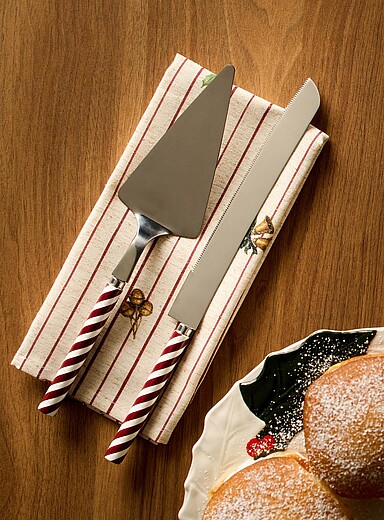 Candy cane cake utensils Set of 2 <b>Christmas Collection</b>