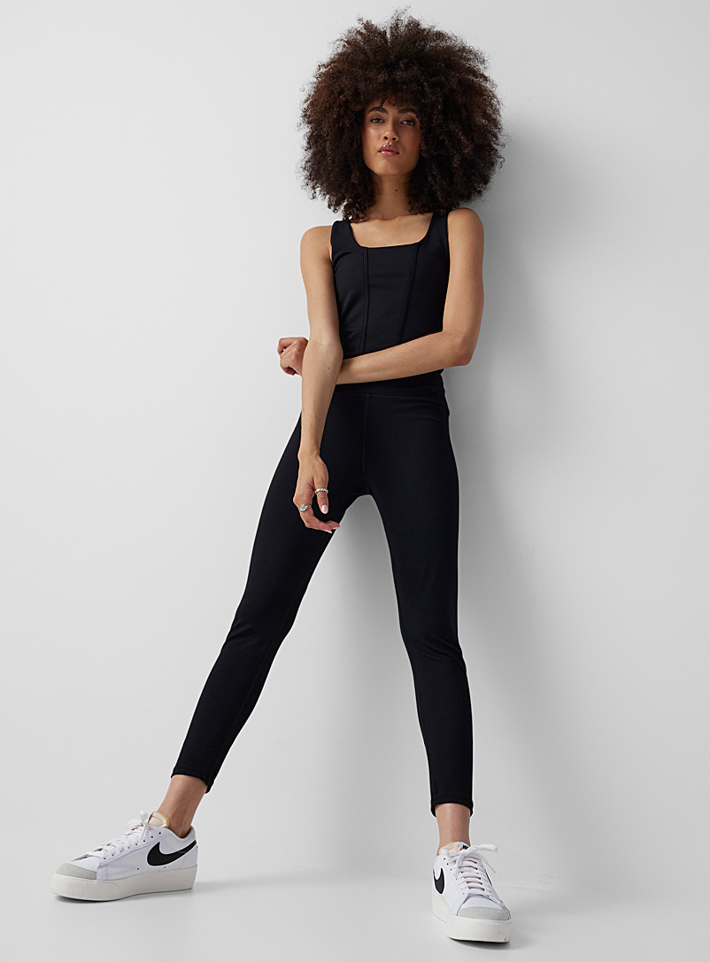 Twik: Le legging nylon extensible Noir pour femme