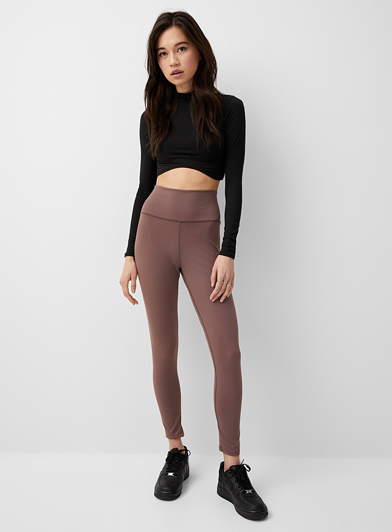 Twik Dark Brown Stretch nylon legging for women