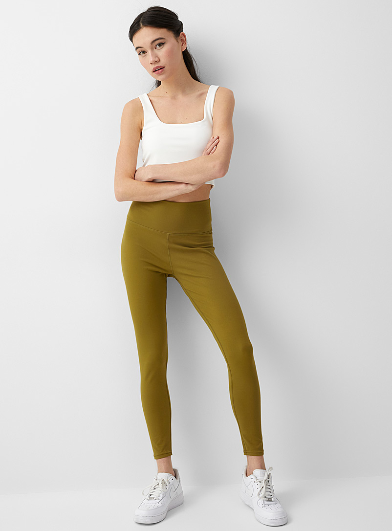 Twik Khaki Stretch nylon legging for women