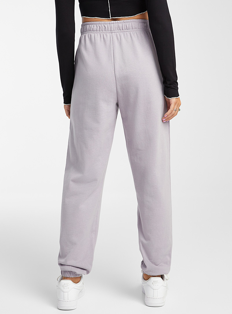Twik White Terry-lined organic cotton loose joggers for women