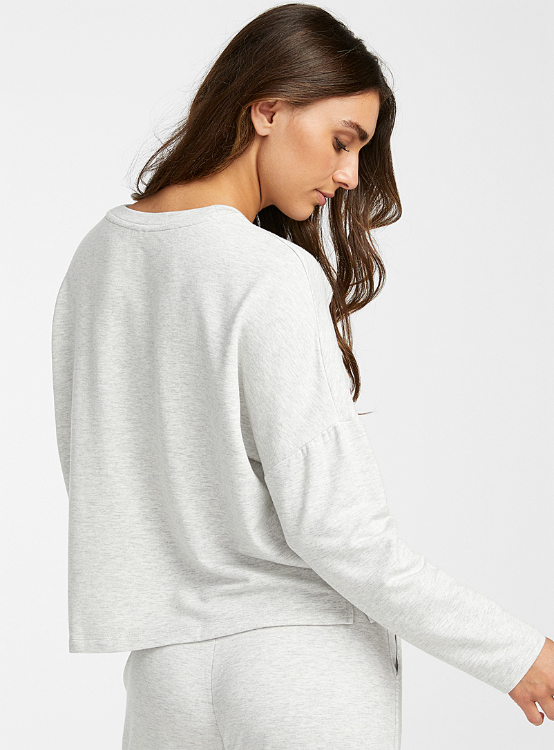 Miiyu Grey Ultrasoft modal lounge sweater for women