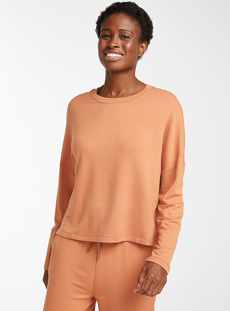 Miiyu Orange Ultra soft modal lounge sweater for women