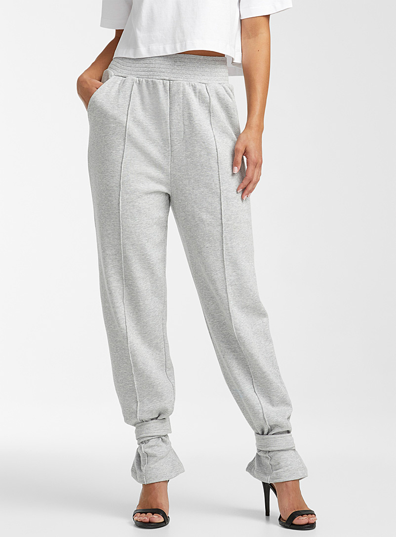 Icône Grey Ankle strap joggers for women