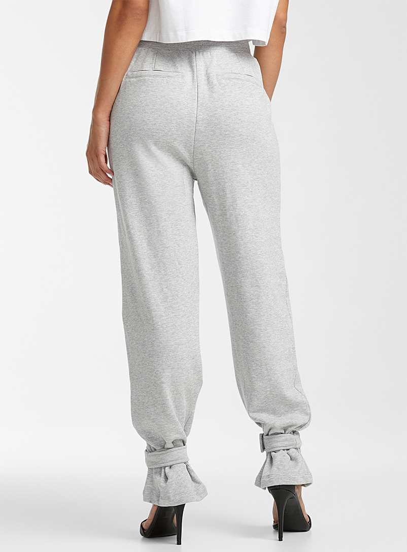 Icône Grey Ankle strap joggers for women