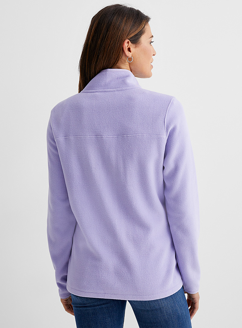 Contemporaine Lilacs Fleece mock-neck jacket for women