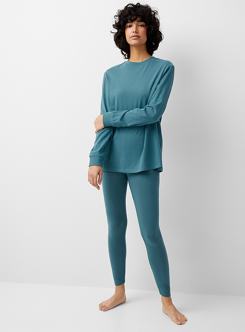 Miiyu x Twik: Le legging détente en modal Sarcelle-turquoise-aqua pour femme