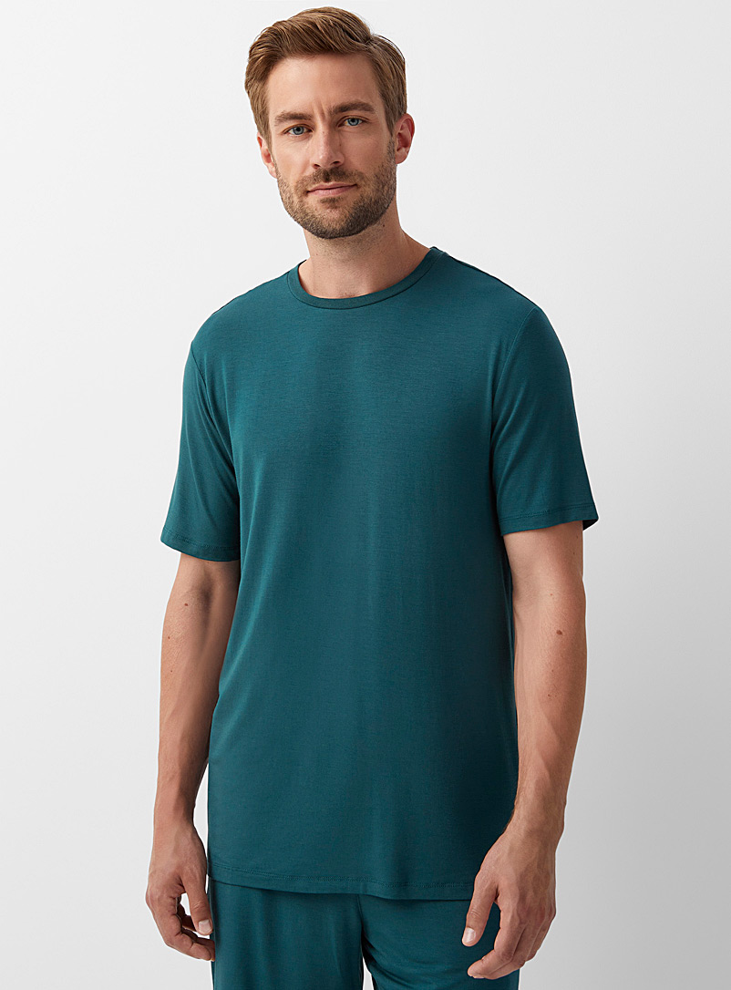 Le 31 Assorted Solid modal lounge T-shirt for men