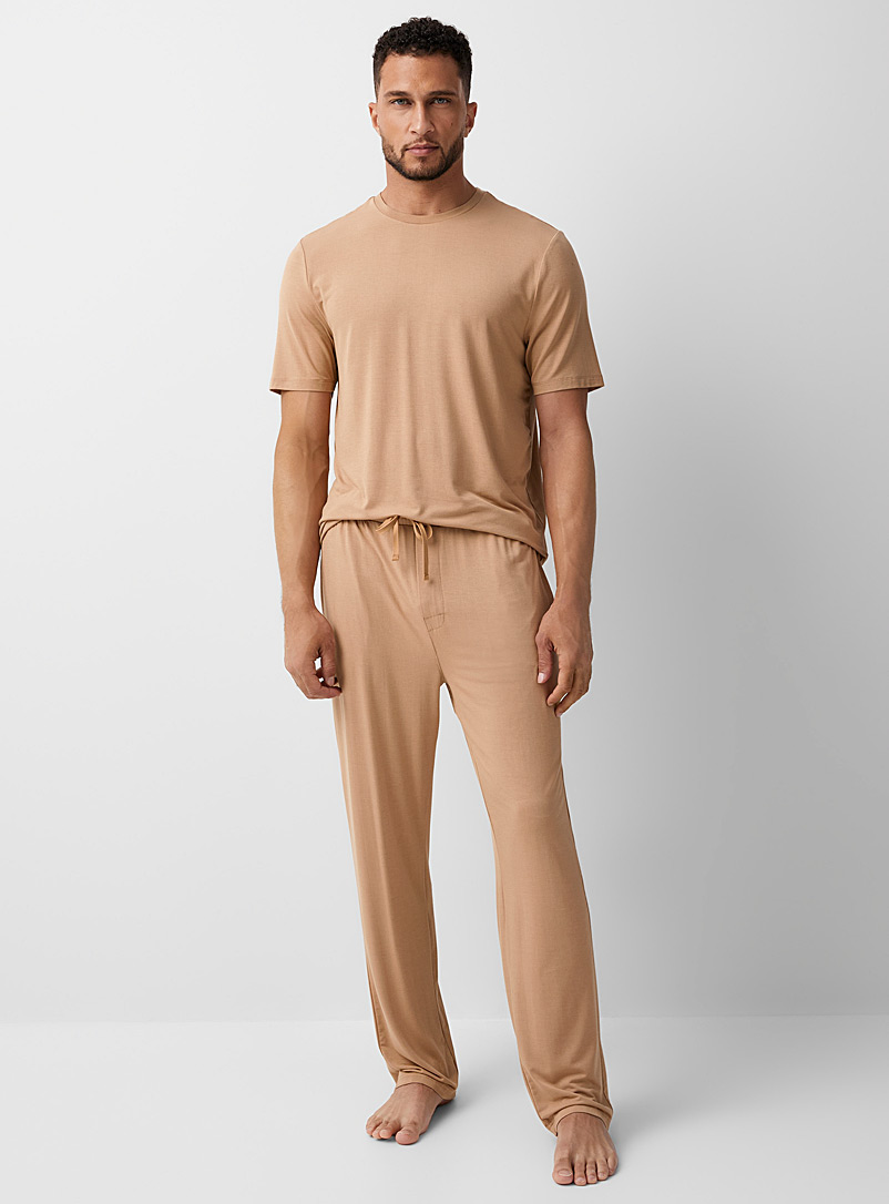 Le 31 Fawn Solid TENCEL™ Modal lounge pant for men