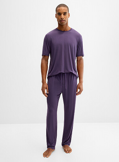Le 31: Le pantalon pyjama fluide modal TENCEL<sup>MC</sup> Aubergine - Prune pour homme
