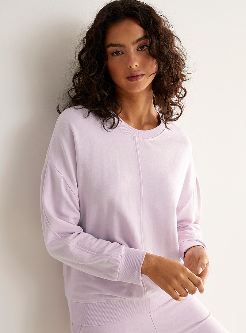 Miiyu Lilacs Soft modal lounge sweatshirt for women