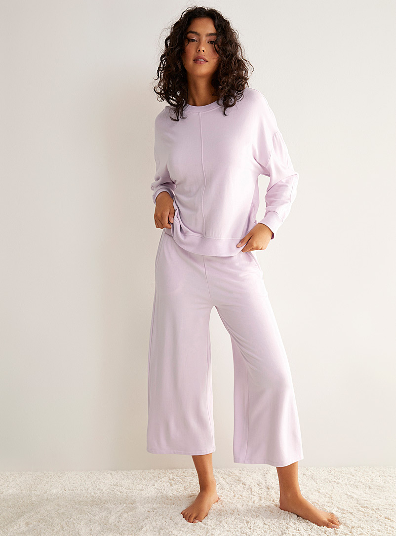 Miiyu Lilacs Soft modal lounge gaucho pant for women