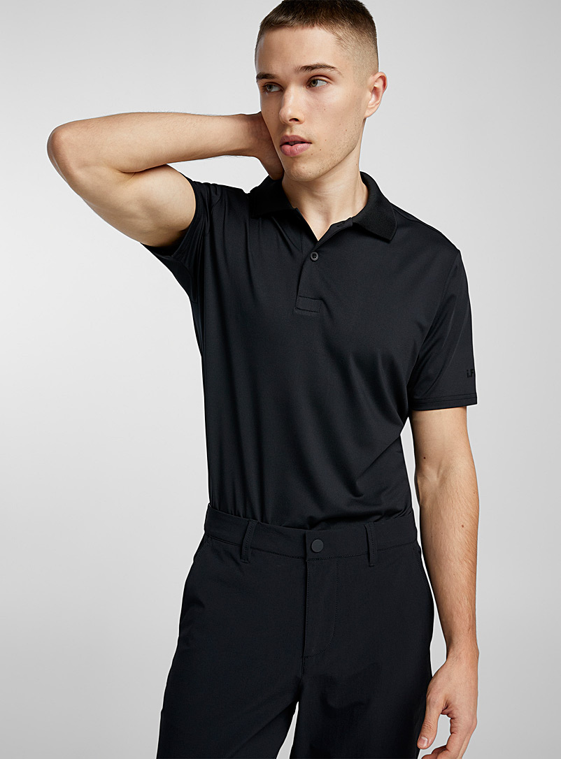 CenturyX Men's Muscle Polo Shirt Knit Ribbed Stretch Short Sleeve Workout  Tee Casual Slim Fit Golf T Shirts Black XXXL 