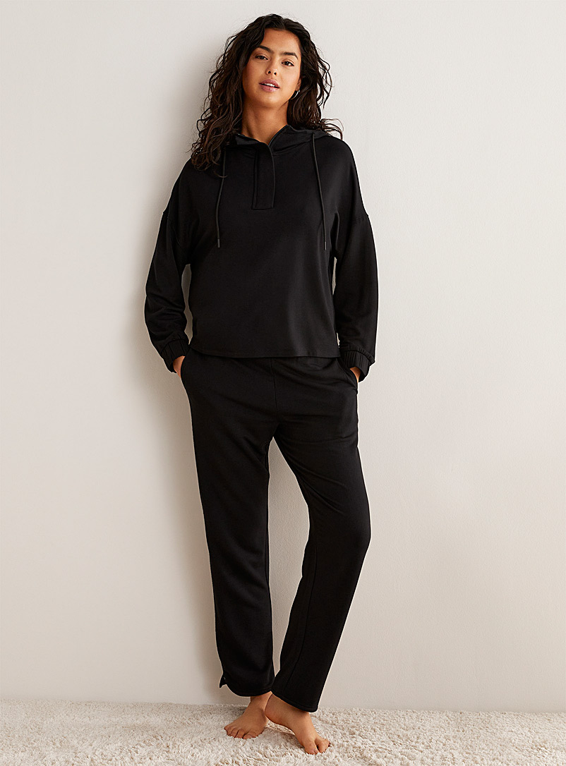 Miiyu Black Ultra-soft modal lounge pant for women