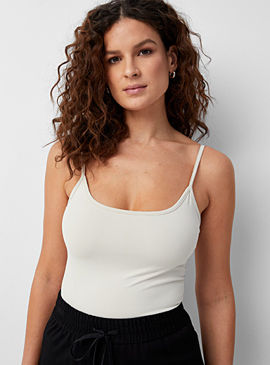 Ruffle cap-sleeve ruched cami, Contemporaine