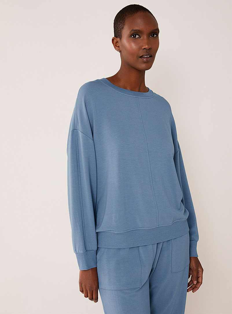 Miiyu Blue Soft modal lounge sweatshirt for women