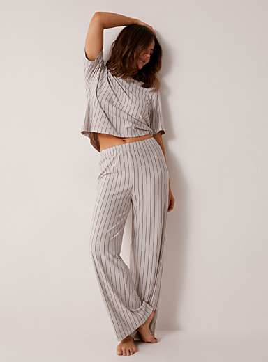 Buy DONSON Women's Fur Solid Pajama Set (WINTER SET_Grey_) Online