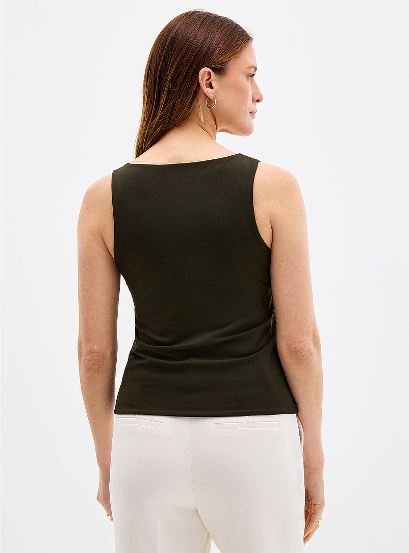 Contemporaine Black Second-skin wide straps cami for women