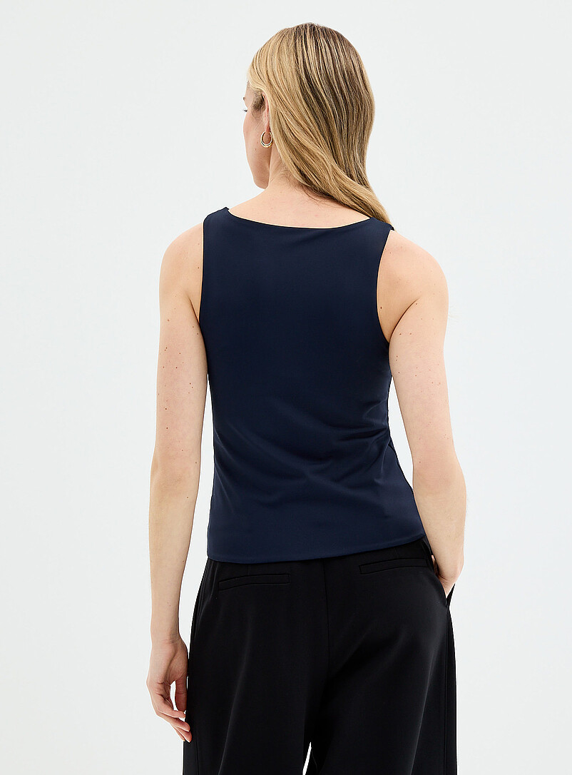 Contemporaine Black Second-skin wide straps cami for women