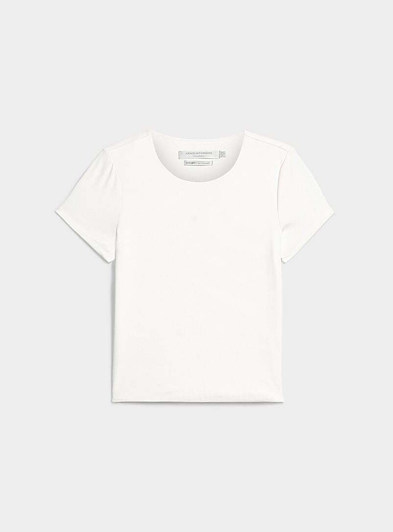 Contemporaine Navy/Midnight Blue Second-skin short-sleeve crew-neck T-shirt for women