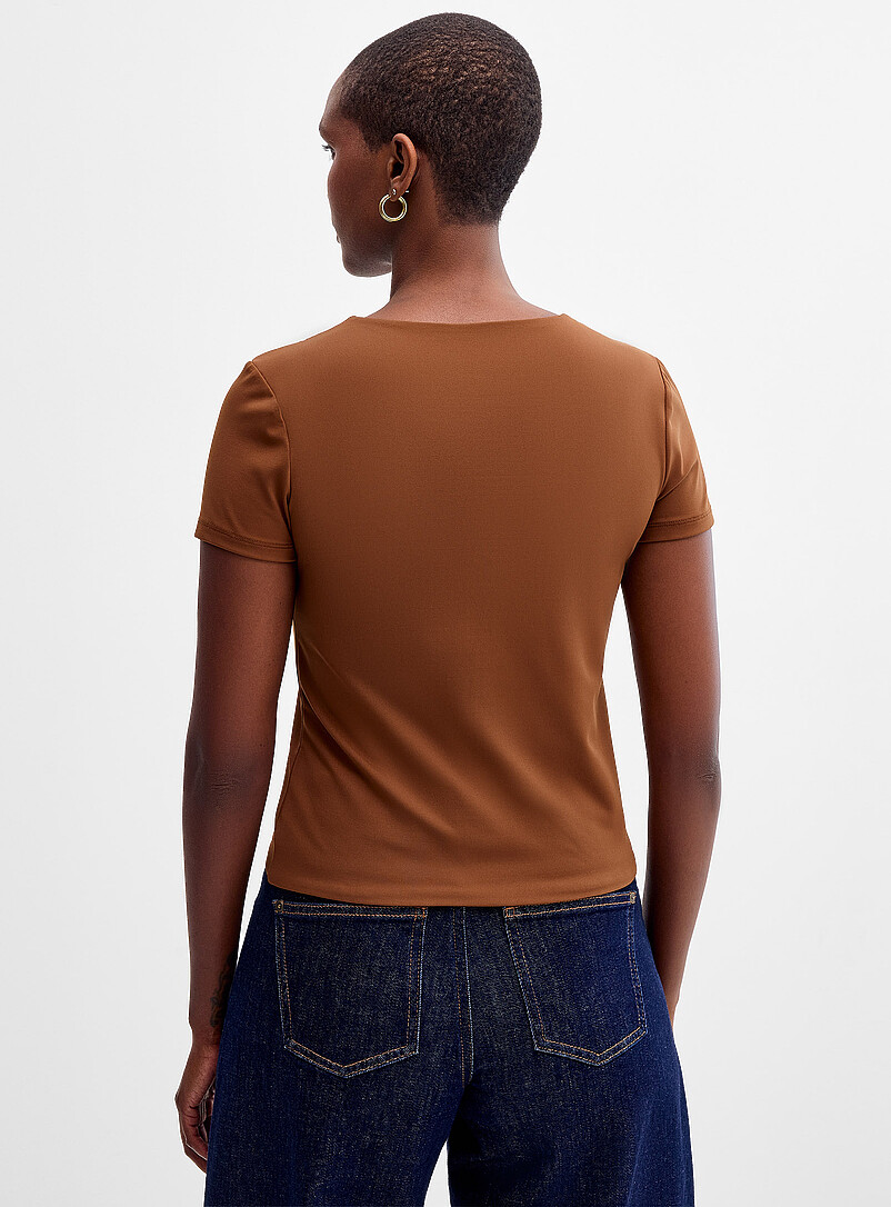 Second-skin short-sleeve crew-neck T-shirt | Contemporaine