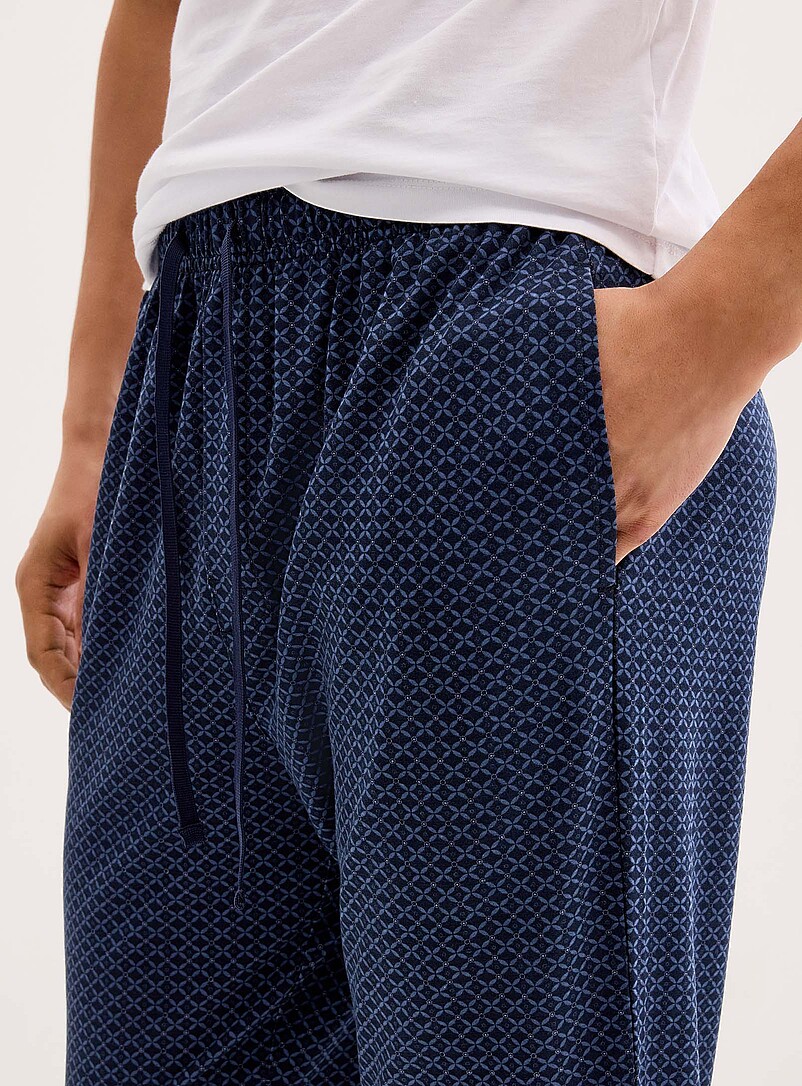 Le 31: Le pantalon pyjama modal TENCEL<sup><small>MC</small></sup> &agrave; motif Bleu &agrave; motifs pour homme