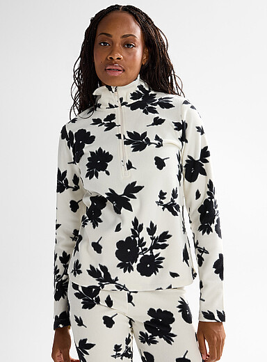 Le chandail polaire demi-zip imprim&eacute;