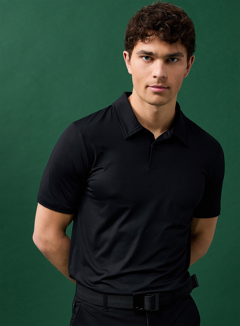I.FIV5: Le polo de golf couleur unie Orange pour homme