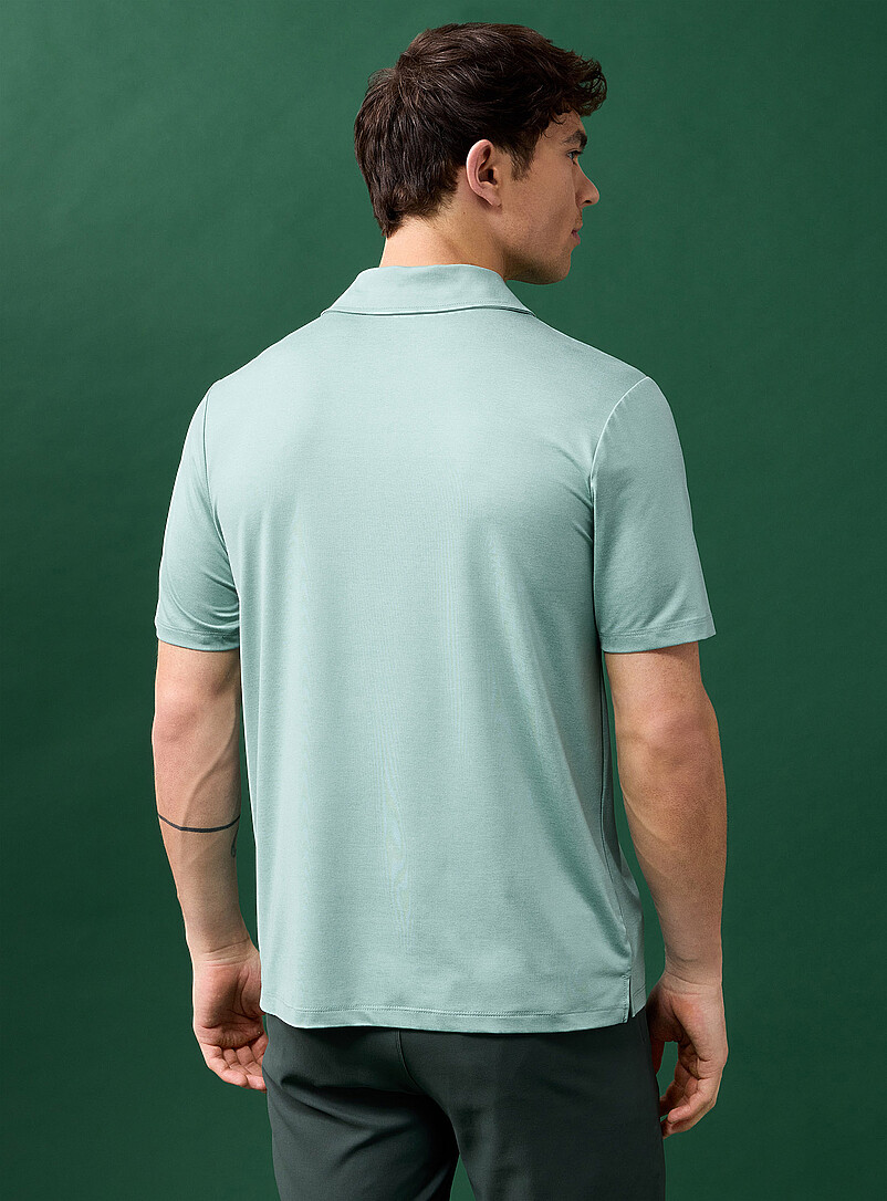 I.FIV5: Le polo de golf couleur unie Orange pour homme