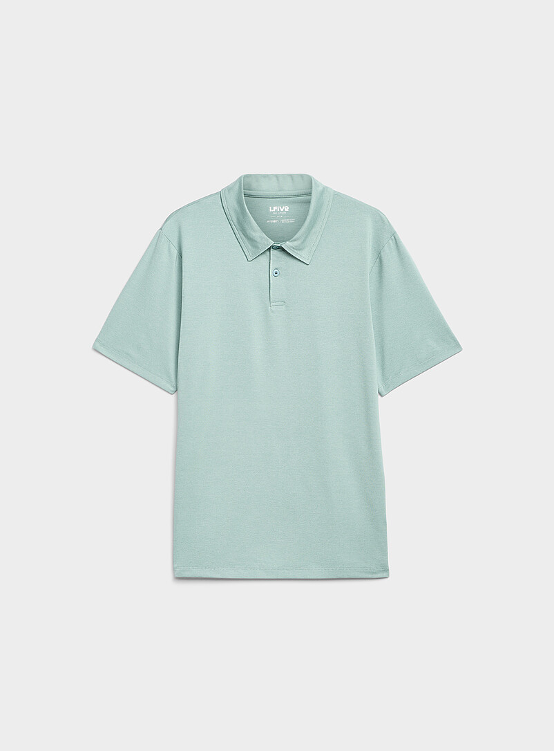 I.FIV5: Le polo de golf couleur unie Orange pour homme