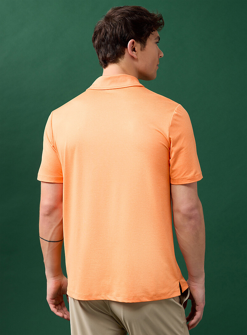 I.FIV5: Le polo de golf couleur unie Orange pour homme