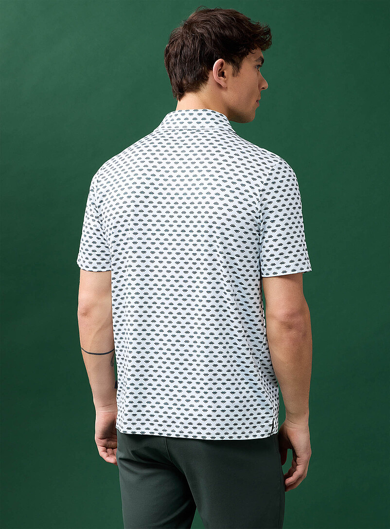 I.FIV5: Le polo de golf petits motifs Blanc pour homme