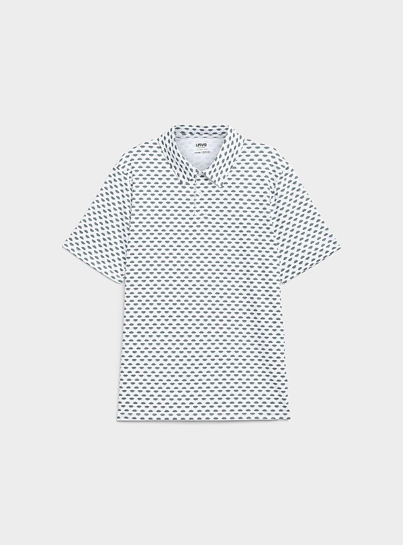 I.FIV5: Le polo de golf petits motifs Blanc pour homme