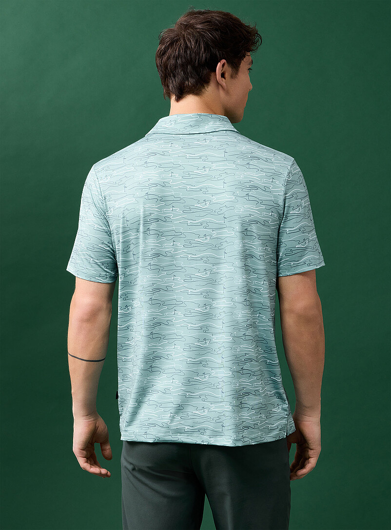 I.FIV5: Le polo de golf petits motifs Blanc pour homme