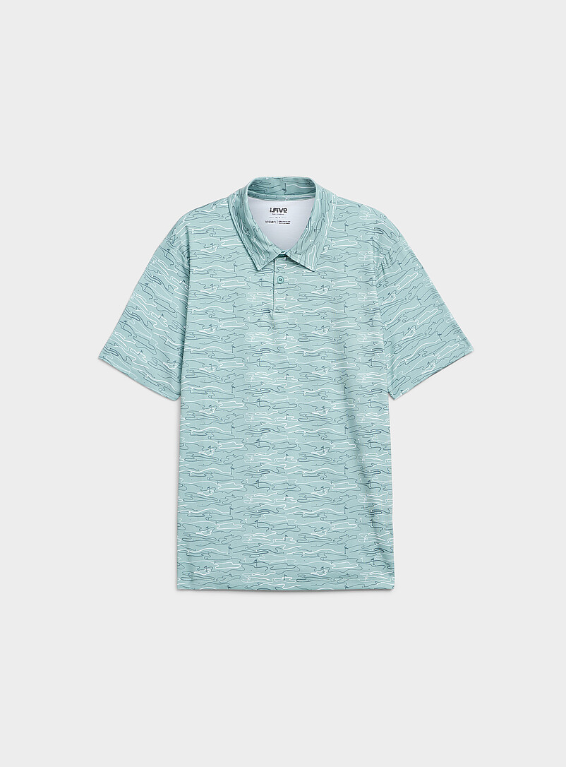 I.FIV5: Le polo de golf petits motifs Blanc pour homme