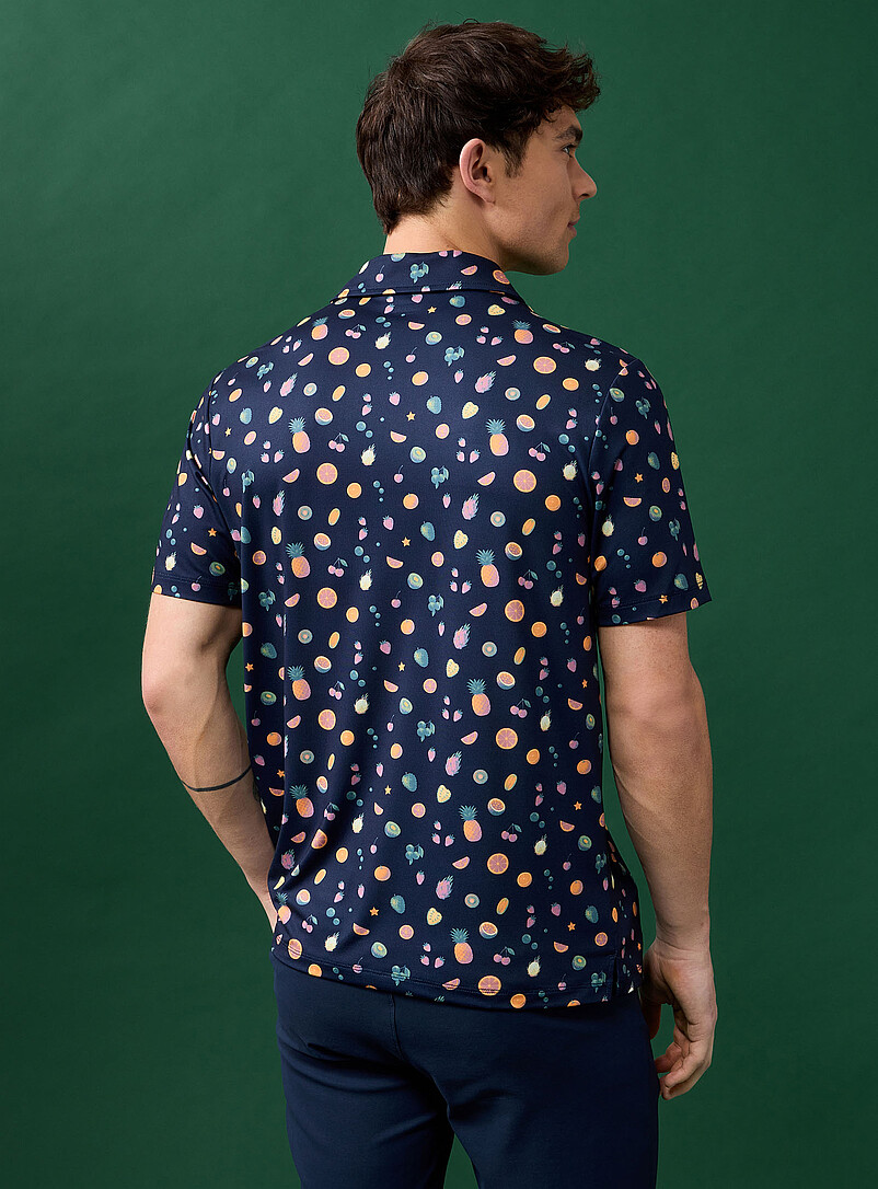 I.FIV5: Le polo de golf petits motifs Blanc pour homme