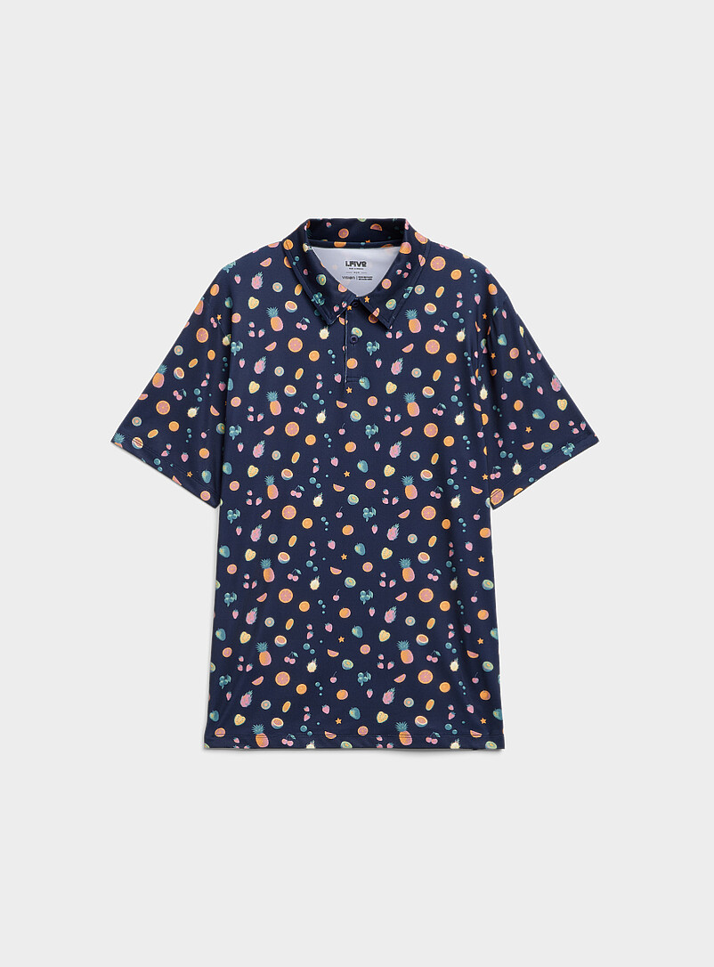 I.FIV5: Le polo de golf petits motifs Blanc pour homme